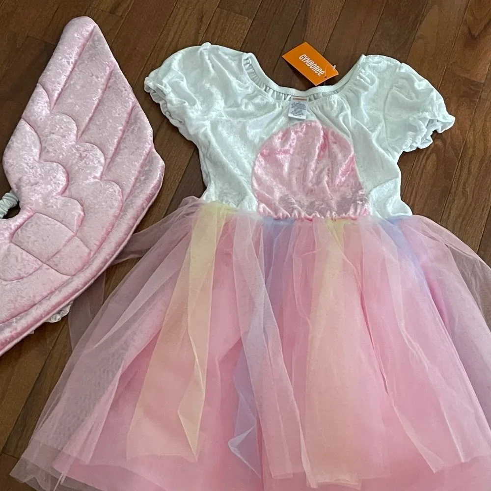 New Gymboree Girls Unicorn Tulle Dress Costume and Wings Size 10